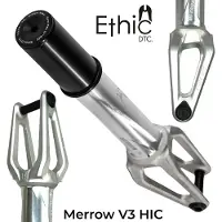 Ethic Dtc Merrow V3 8/12Std Stunt-Scooter Gabel HIC Raw Silber