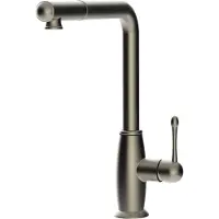 SYSTEMCERAM KeraDomo Armatur TRADIZIONE in EDELSTAHLFINISH mit herausziehbarem Auslauf /