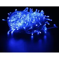 ROSNEK 10M 100 LED Lichterkette Blau 8 Lichtmodi Party Garten Innen Deko Weihnachtsbeleuchtung