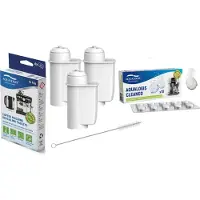Aqualogis Siemens AL-Inte 3er Set Kaffeemaschine, DecalcNew6, Cleaneo, Bürste AQ-434 - Filter Ersatz Brita Intenza TZ70003 - Entkalkungstabletten TZ80002N