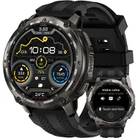 Kospet TANK T4 GPS Smartwatch Herren, Voll-Edelstahlgehäuse, Globale Offline-Karten & 6 Satelliten-System, 100 m Wasserdicht, 45 m Freitauchen