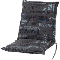 Kettler Auflage Niederlehner Florence 0575 anthrazit Schrift 100x50x8 cm KETTtex