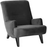 58 aufm Kessel Sessel Kajsa 71x80x101 Bezug Samtvelours Buche schwarz/anthrazit