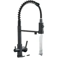OEM Küchenarmatur, Dual-Handle, gefilterter Wasserhahn, Schwarz