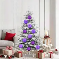 vidaXL "Schlussverkauf" Weihnachtskugelset XL 9 Stück - zu Weihnachten - Lila Kunststoff C13079