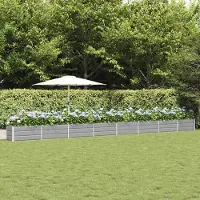 vidaXL "Schlussverkauf" Pflanzkübel im Garten - 1 pc - Blumenbeet/Gartenbeet - Hellgrau 480x50x45 cm Verzinkter Stahl C13538