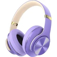 Doqaus Bluetooth Kopfhörer Over Ear, [Bis zu 90 Std] mit 3 EQ-Modi, HiFi Stereo Faltbare mit Mikrofon, weiche Ohrpolsterfür iPhone/ipad/Android/Laptops