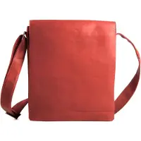 Harold's Leder Umhängetasche Campo Messengerbag Upend Red rot