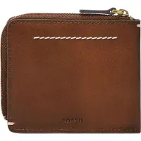 Fossil Kartenetui Kartenhalter Westover Large Zip Bifold Medium Brown braun