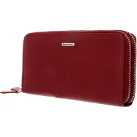 Bruno Banani Leder Geldbörse New York Double Zip Around Wallet Red rot