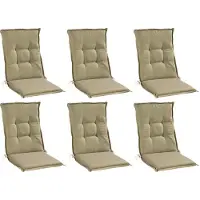 GO-DE Gartenstuhlauflagen - Grün - Mittellehner - 6er Set