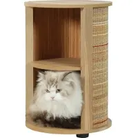 Zolux Katzenmöbel 3-in-1 Kratzbaum, Liegeplatz, Beistelltisch - Boréal - 52 cm, Beige