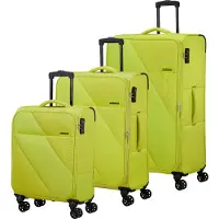 American Tourister Trolley Sun Break 3 PC Set A Lime neongelb 80cm