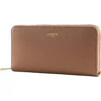 Lacoste Leder Geldbörse Zip Wallet Tulle rosa