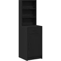 vidaXL Highboard Schwarz Eichen-Optik 41 x 40 x 135 cm Holzwerkstoff