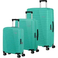 American Tourister Roadrush Trolley Set A Aqua Turquoise türkis 77cm