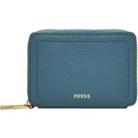 Fossil Kartenetui Logan Zip Around Card Case RFID Drizzle blau