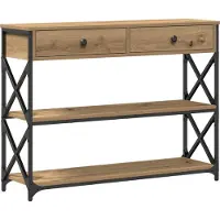 vidaXL Konsole Tisch Artisan-Eiche 100 x 28 x 75 cm