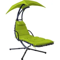 Leco Schwingliege grün - Maße: 180 cm x 103 cm x 200 cm; 36000107