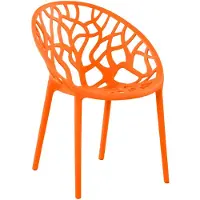 CLP Gartenstuhl Hope mit Lehne stapelbar wetterfest UV-beständig bis 150 kg orange