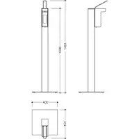 Hewi 900.06.01260 DC Desinfektionsspender Säule, plvb.,
