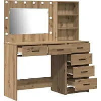 vidaXL Schminktisch 2 stk. Braun 78,5 x 41 x 135 cm Holzwerkstoff