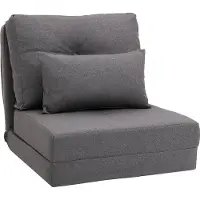 HOMCOM Bodensessel 2-in-1 Klappmatratze mit verstellbarer Rückenlehne, Metall