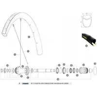 Mavic Ksyrium Pro Carbon Sl Ust Disc Hintere Rechte Speichen 12 Einheiten