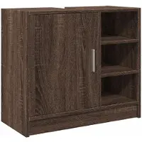 vidaXL Waschbeckenschrank Braun Eichen-Optik 63x29x55 cm Holzwerkstoff