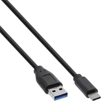 InLine USB 3.1 Kabel, Typ C Stecker an A Stecker, schwarz, 2m