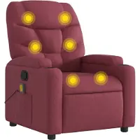 vidaXL "2026 MODERNE"Massagesessel/Relaxsessel - Modernes Design - TV-Sessel - Einzelsofa - Weinrot Stoff - Couchsessel CC6213229