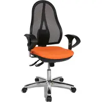 Topstar Bürostuhl Open Point SY Deluxe, OP290U G04 Stoff orange, Gestell chrom