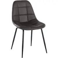 CLP Stuhl Tom mit Metallgestell und hochwertiger Polsterung braun Material Kunstleder