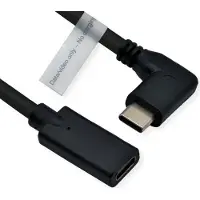 Roline Video-Verlängerungskabel (DP Alt Mode) USB Typ C-C, ST/BU, schwarz, 2 m