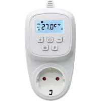 Quality Heating Thermostatstecker - Weiß - Programmiert über 6-Tage-Zeitprogramm, 3600 Watt max