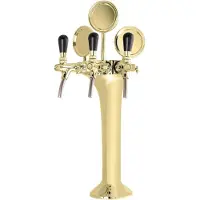 Ich-zapfe Schanksäule Gold 3-leitig, elegant, "!"