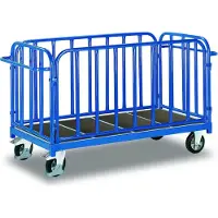 Cordes Vierwandwagen - Gitter-Transportwagen - Traglast 500 kg - Ladefläche 810 x 1.605 mm (BxT) - Streben
