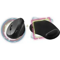 Inca 2in1 Set Wireless 1600 DPI Funk Maus Grau & Mauspad 3mm