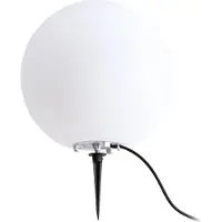 LINDBY Valyra Kugelleuchte, IP54, Ø 30, Erdspieß - , Valyra, Weiß, für Terrasse, Kunststoff, Modern