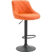 CLP Barhocker Lazio höhenverstellbar und 360 Grad drehbar orange Gestell Farbe schwarz