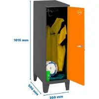 Simonlocker Montadas Dism.single Mini+pies Schließfach 1015x300x500 Mm