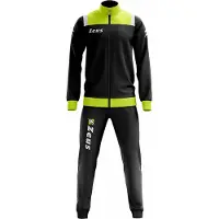 Zeus 2XS NERO-GIALLOFLUO|Tuta Relax Vesuvio Herren Trainingsanzug Schwarz Neon
