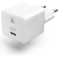 Hama Mini-Ladegerät USB-C PD/QC, 18W, weiß