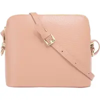 Cluty Umhängetasche "Damen echt Leder, Made in Italy", Damen, Gr. B/H/T: 20cm x 18cm x 4cm onesize, rosa, Leder, unifarben, Taschen Umhängetasche, echt Leder, Made in Italy
