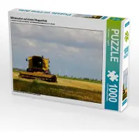 CALVENDO Mähdrecher auf einem Stoppelfeld 1000 Teile Puzzle quer 640x480mm, pötsch - ropo13 rolf; 7316467