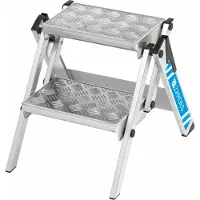 Zarges Klapptritt Plazatec P, 41332, aus Aluminium, elektrisch ableitfähig, einseitig begehbar, mit 2 Stufen