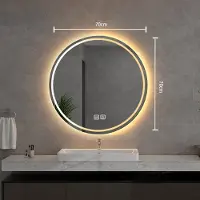 360Home LED-Spiegel Badezimmer Spiegel Smart Spiegel Anti-Beschlag Spiegel Touch-Control Spiegel 70cm YSJY7