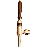 Ich-zapfe Bierzapfhahn, Kompensatorhahn Nordic - aus satiniertem stahl ohne kompensatorschaft 5/8" + starke düse, Gewindelänge: 35 mm