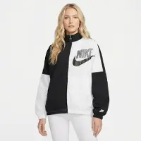 Nike Damenjacke NSW WVN Jacket Schwarz/Weiß Schwarz MIT