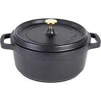Contacto AluChef Cocotte, rund 24 cm / schwarz